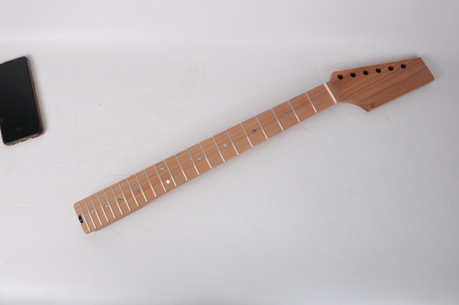 DIY single f hole ash body paddle head roasted maple neck Tl unfinished kit
