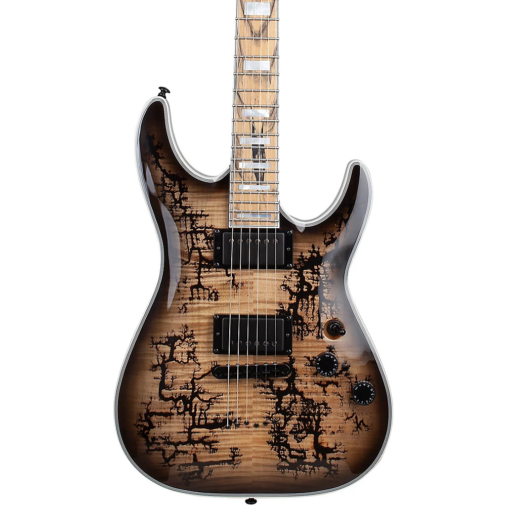 Schecter C1 ElectroResin Electric Guitar Natural with Black Burst