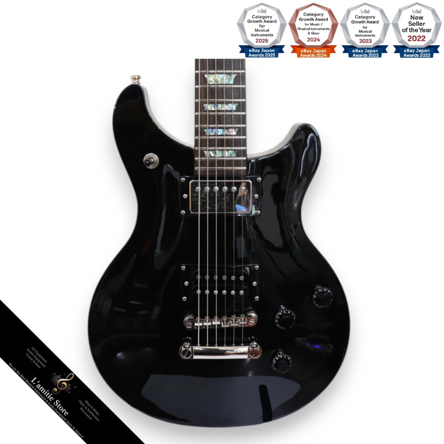 Epiphone Tak Matsumoto DC Standard Plus Top Electric Guitar Blue Black Hard Cas