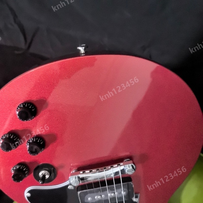 Solid Body Electric Guitar Red 2 P90s Wrap Stainless Rounded Fret Edge Bone Nut