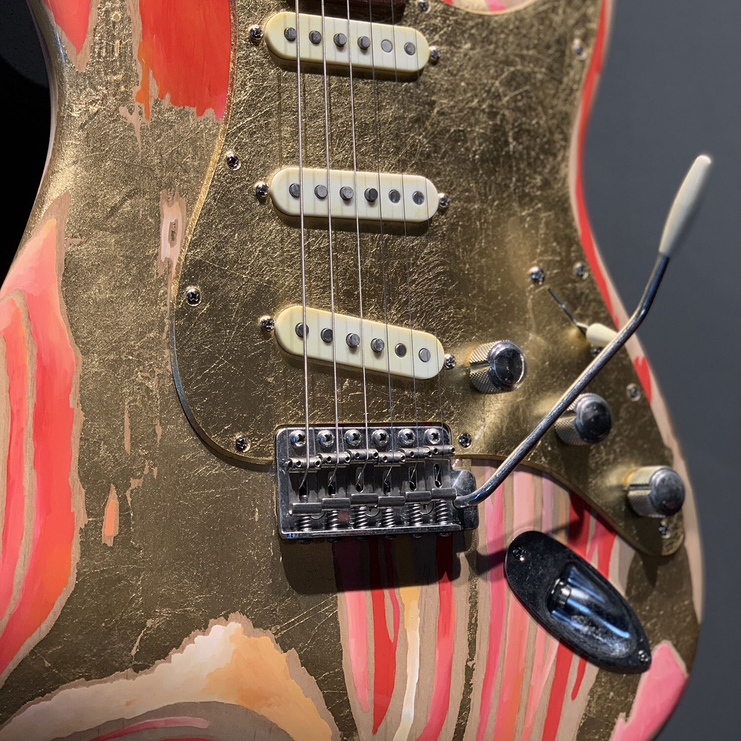 FRANCHIN Mercury guitar Wood Grain Paint/Metallic Leaf S-type *MADE TO ORDER