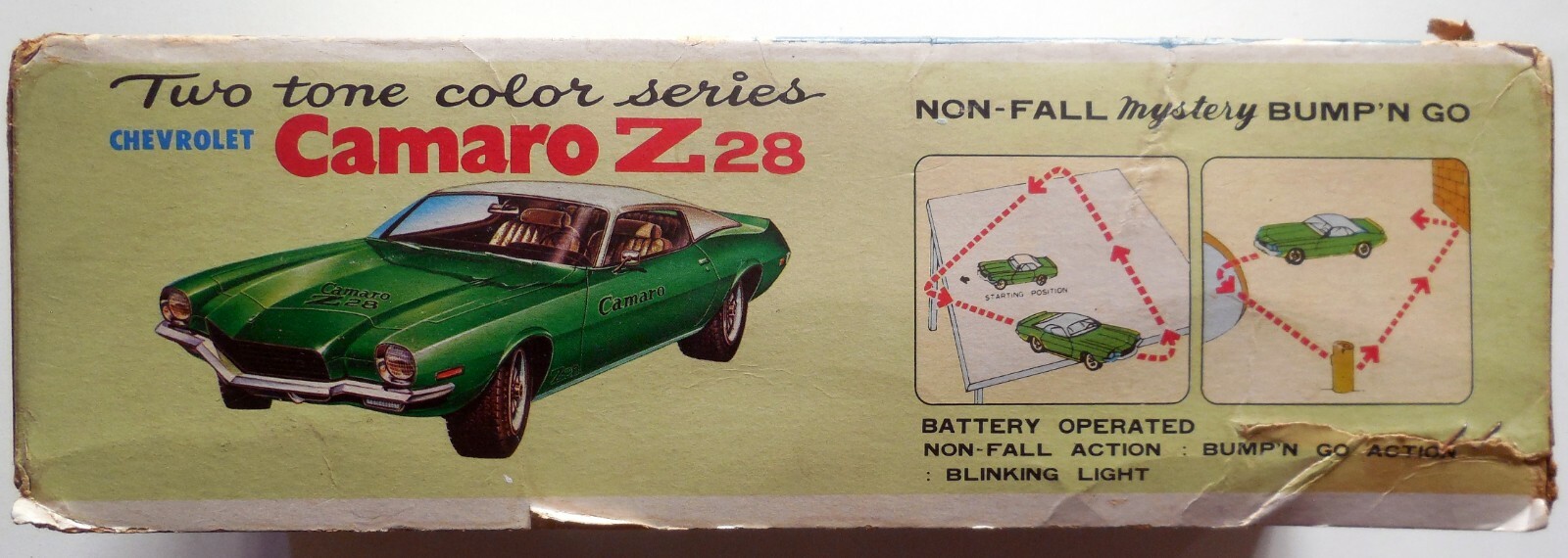 VINTAGE TIN TOY CAR CHEVROLET CAMARO Z28 TAIYO 1960s BOXED