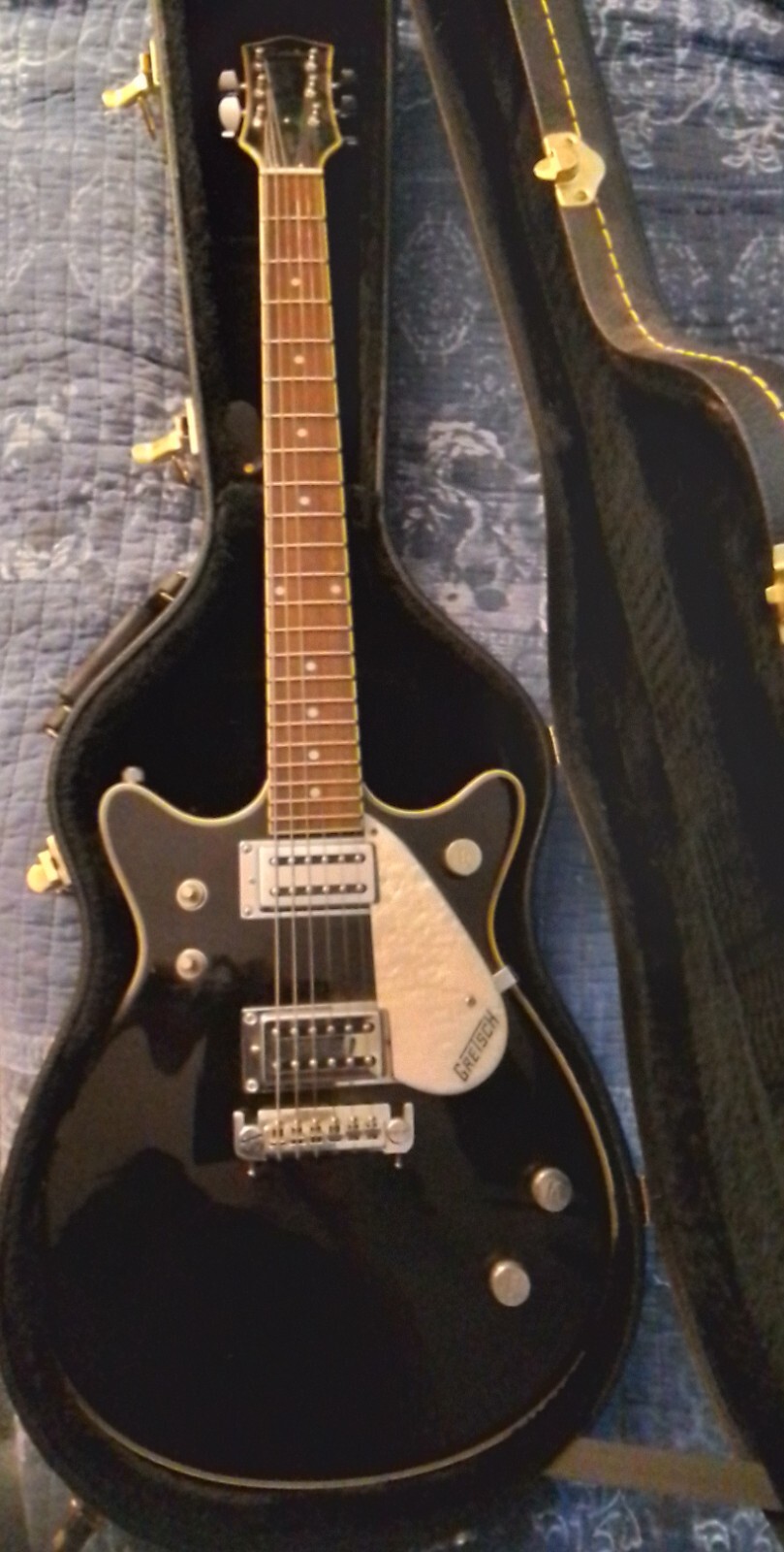 GRETSCH G2921 Black Double Jet Solid Body Guitar – 1998 Korean Made