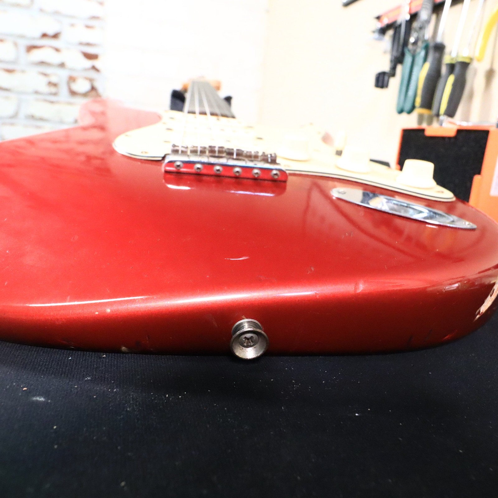 1963 Fender Stratocaster Hardtail Refin Red Electric Guitar