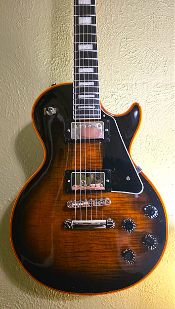 Epiphone Les Paul Custom Electric Guitar Orange Burst