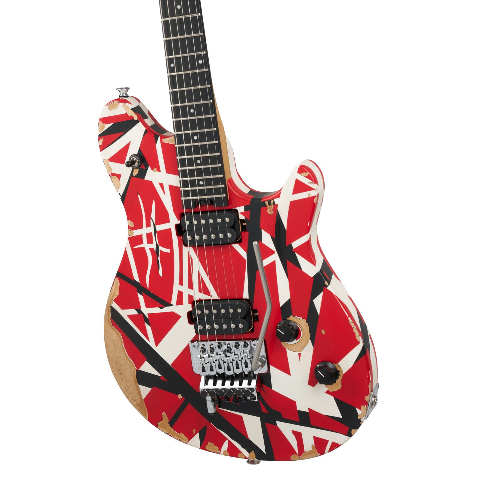 EVH Wolfgang Striped Electric Guitar with Ebony Fingerboard (Red w/ Stripes)