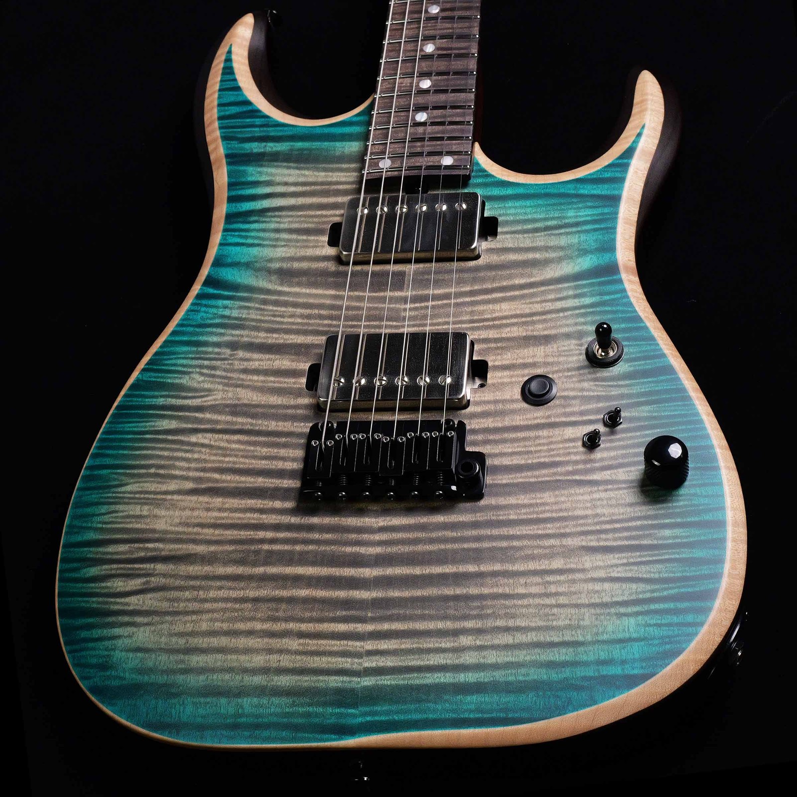 Used T’s Guitars DST 24 Beveled Custom -Faded Jeans Burst Satin Blue