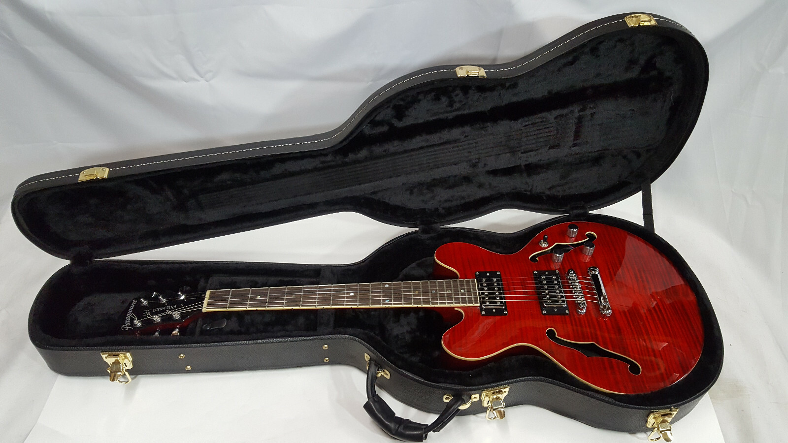 Paramount Premier SE Electric Violin Hollow Body Guitar with Hard Case – Nice!!