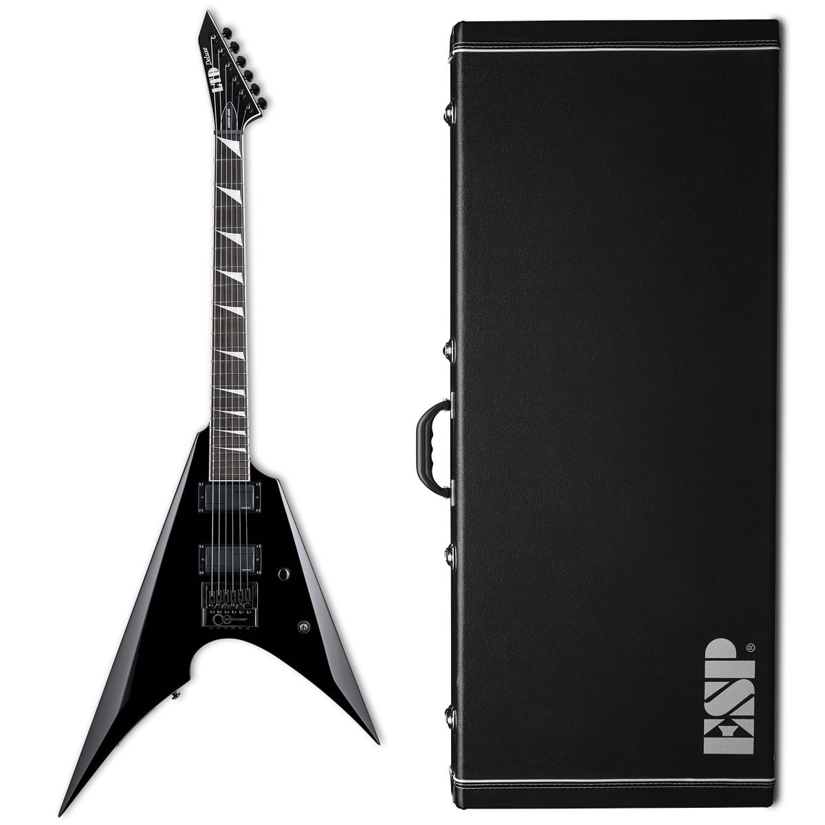 ESP LTD ARROW 1000 EVERTUNE ET Black BLK Electric Guitar + CASE – B-Stock