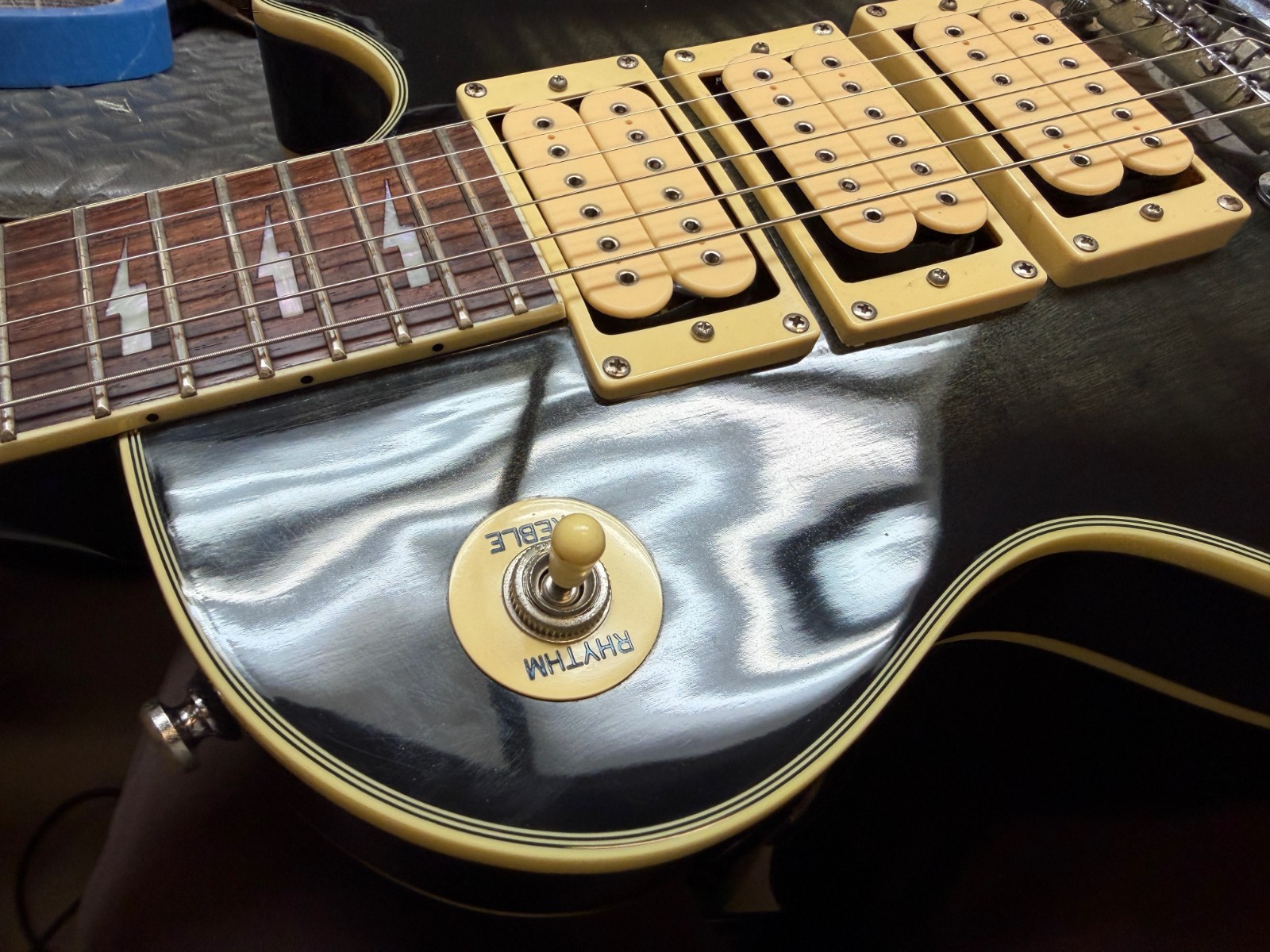 2000 Epiphone Ace Frehley Signature Les Paul Custom Black Burst -w/ VIDEO