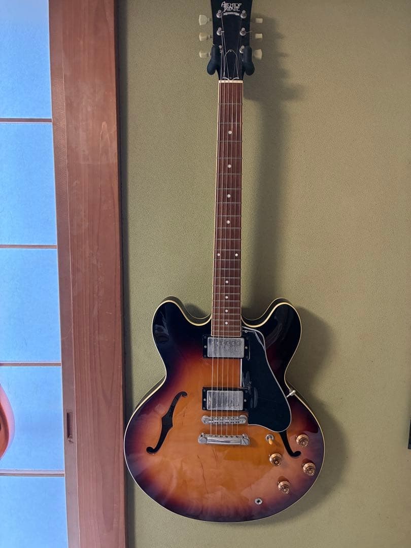 Acoustic Electric Guitar Archtop Tribute AT135STP Sunburst Made in Japan