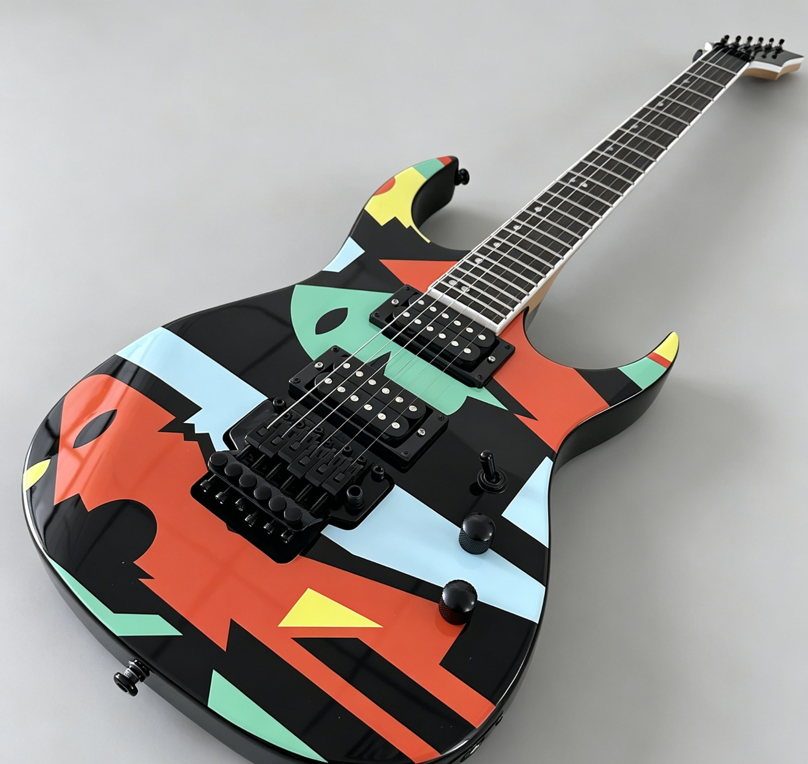 US STOCK JPM 100 John Electric Guitar Multi-Color Floyd Rose Tremolo 6 strings