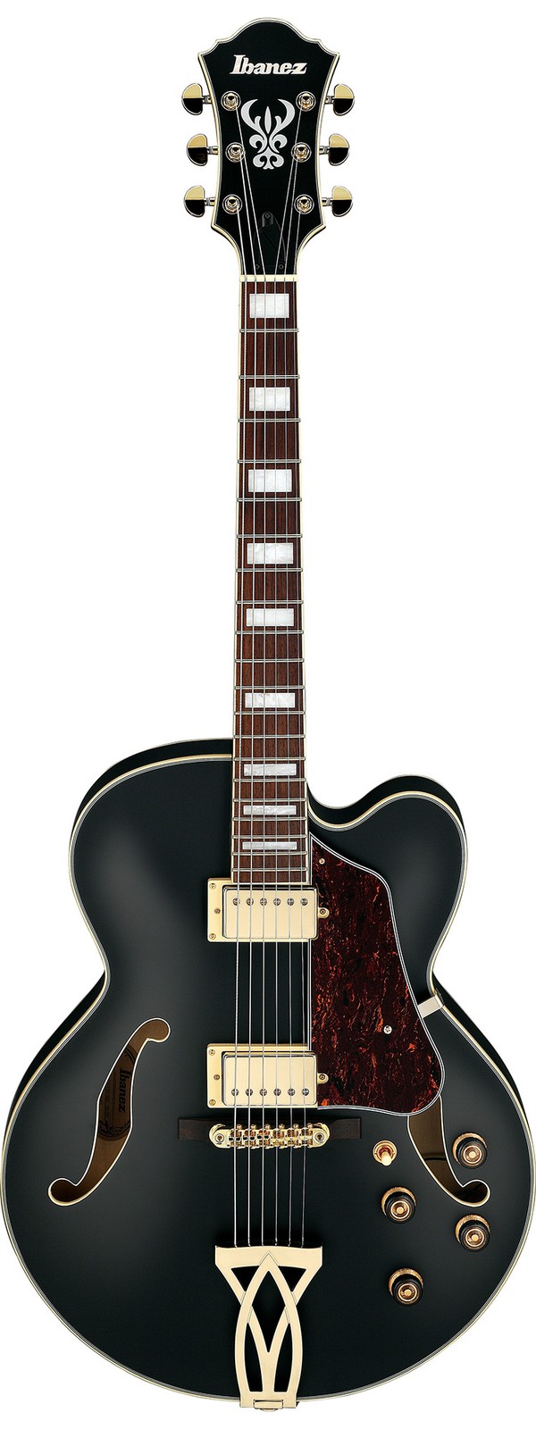 Ibanez AF75G AF Artcore Hollow Body Electric Guitar – Black Flat w/ Gig Bag