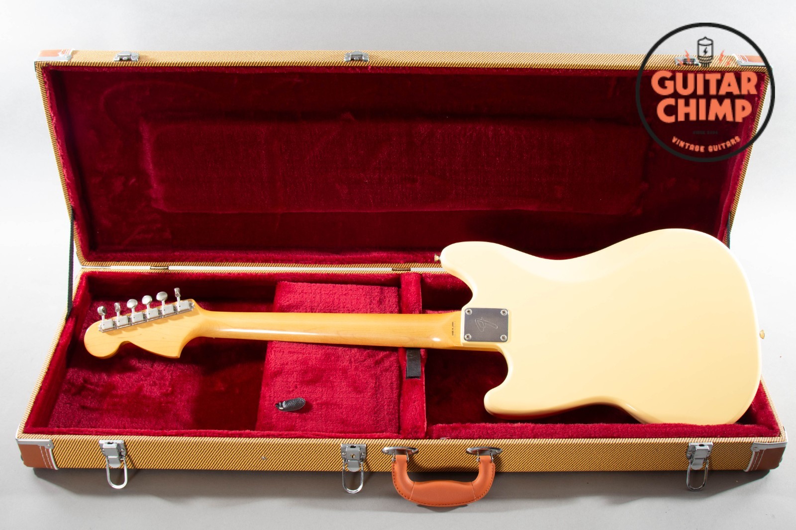 1995 Fender Japan MIJ MG69 ’69 Mustang Vintage White FujiGen Tweed HSC