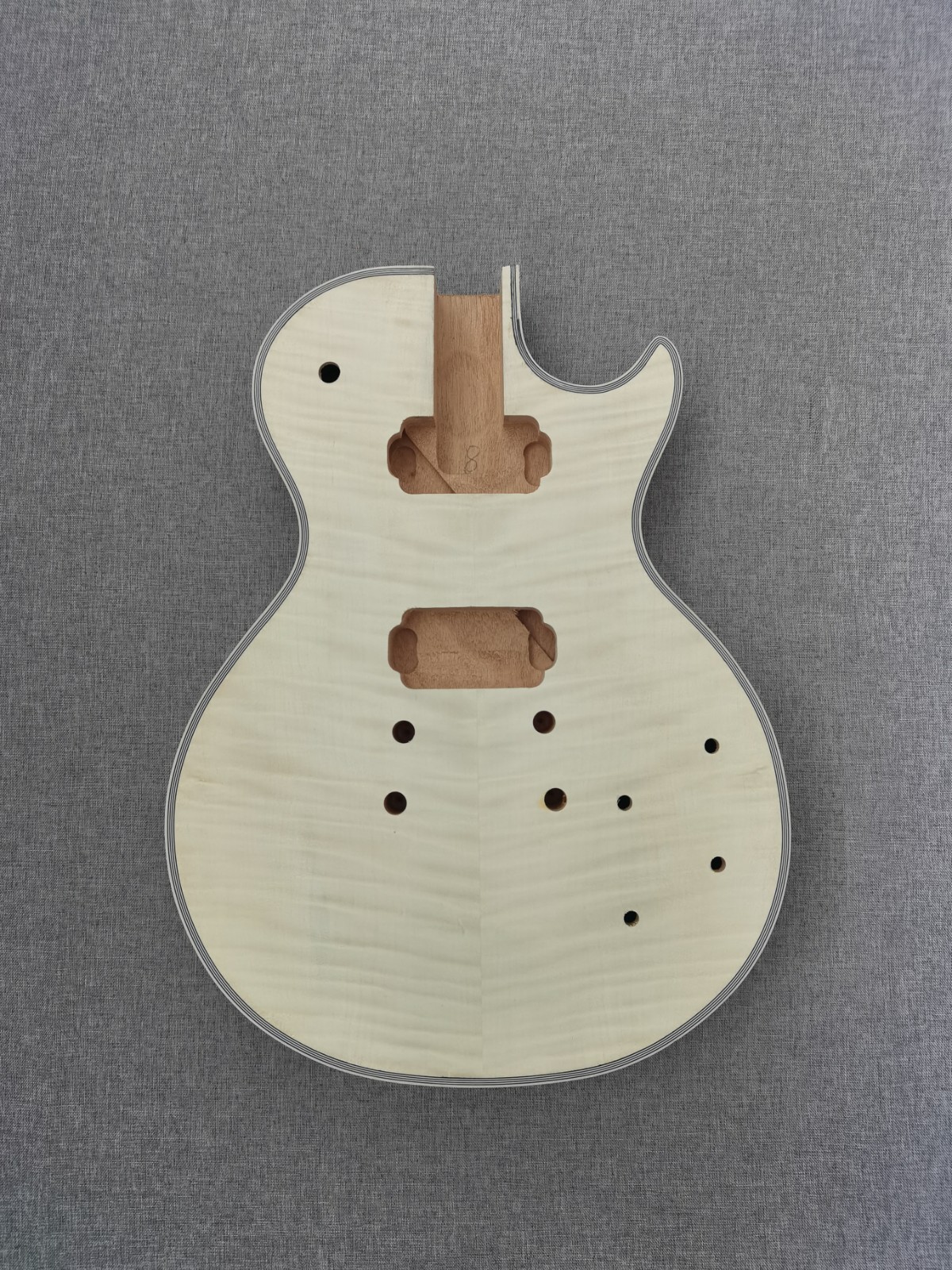 DIY 6 String LP Custom Style Electric Guitar Kit Flame Maple Top GD Part 22F
