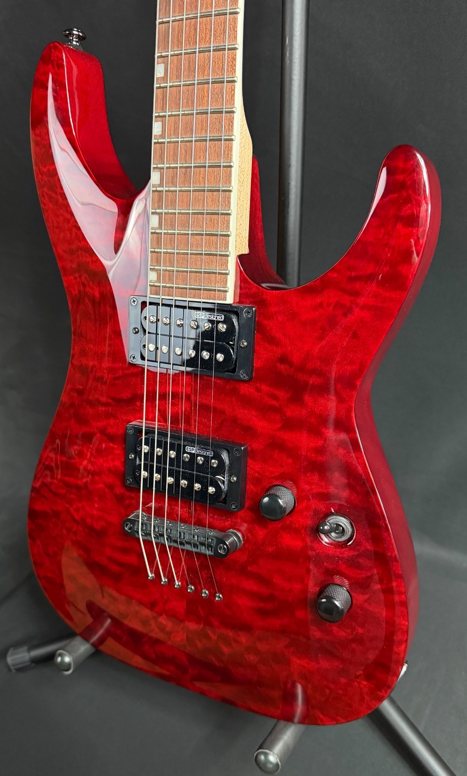 ESP LTD MH-200QM NT Electric Guitar See-Thru Black Cherry (768)
