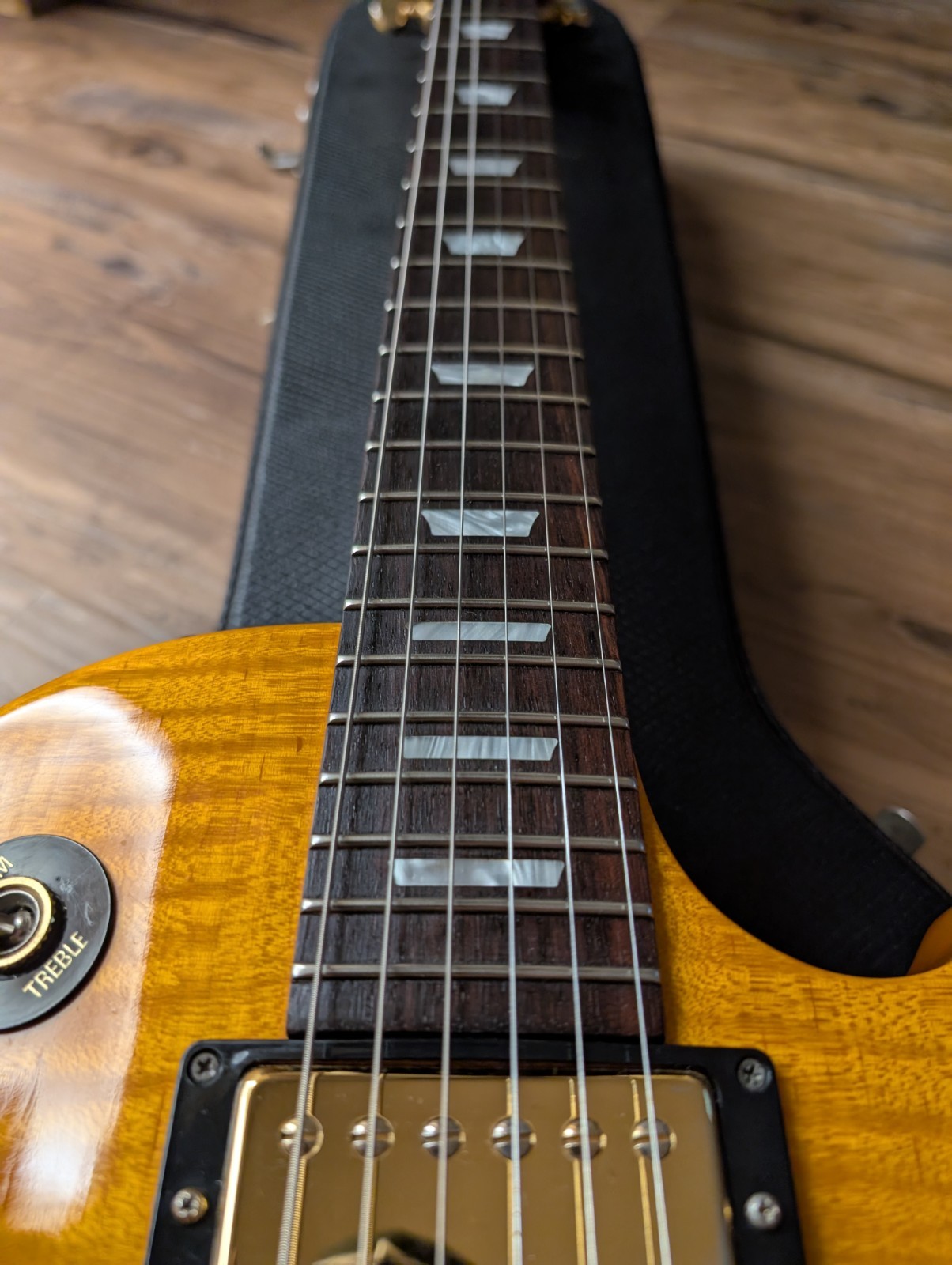 Gibson Les Paul Studio Plus 2003 Trans Amber Flame Top Very Clean W/OHSC