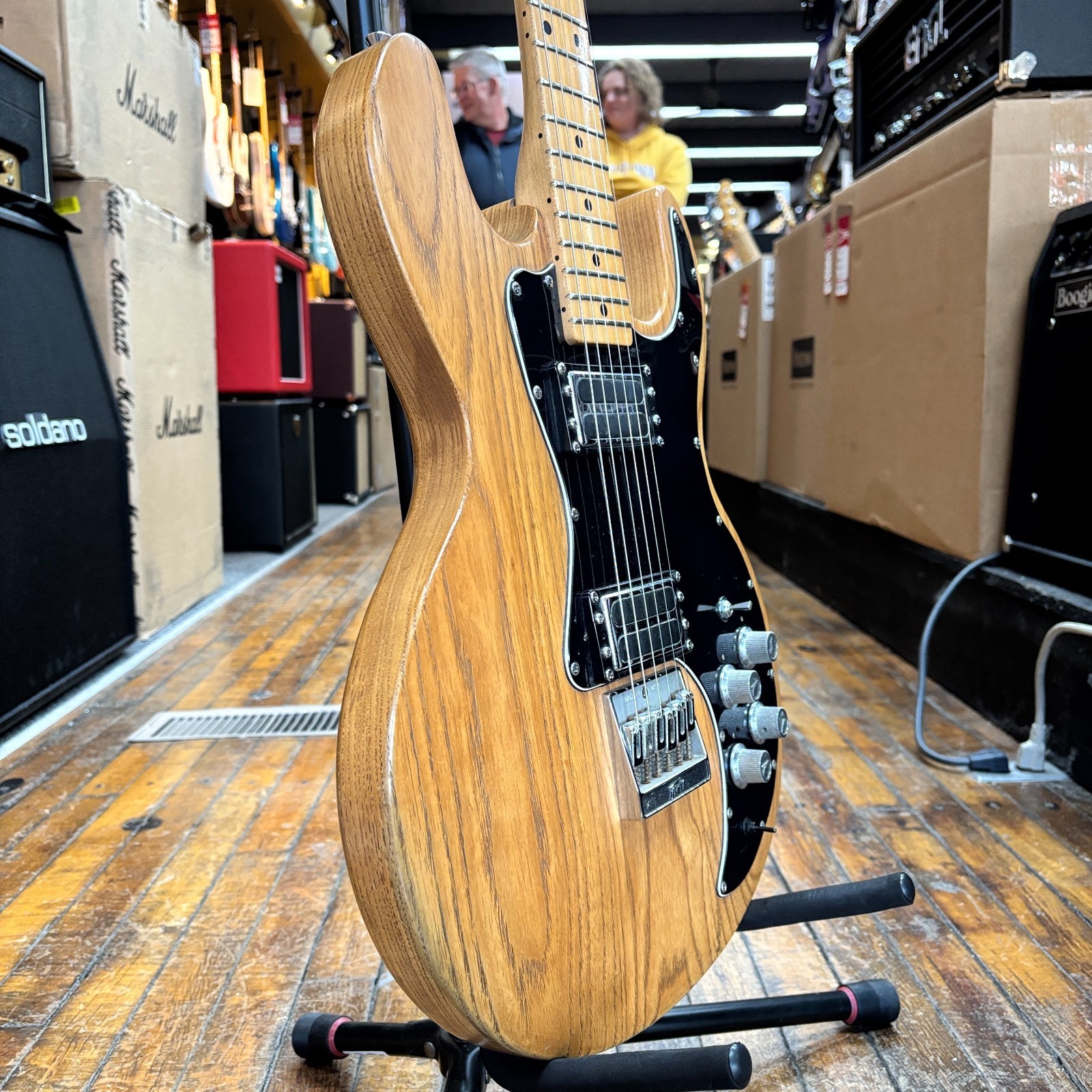 Peavey USA T-60 Solid Body Electric Guitar 1980 Natural Ash