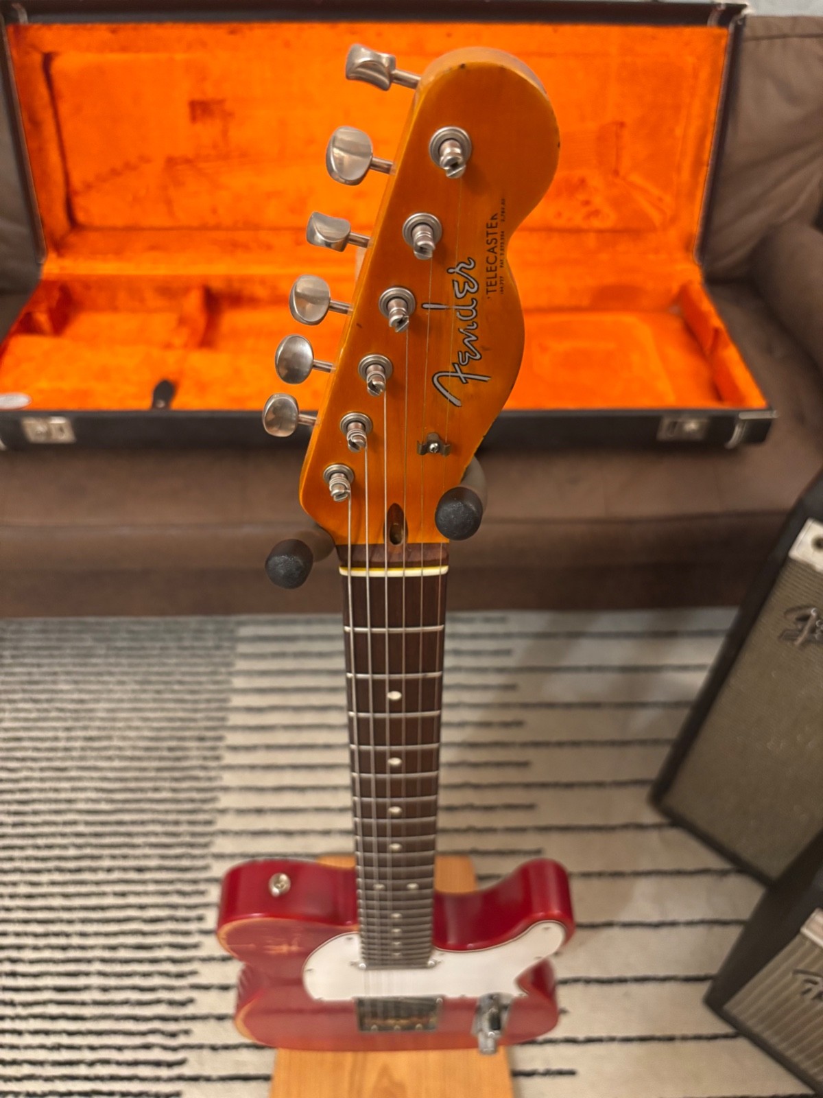 Fender Telecaster 1963 Rare Limited Run Trans Red Model Feather light at 7.4LB