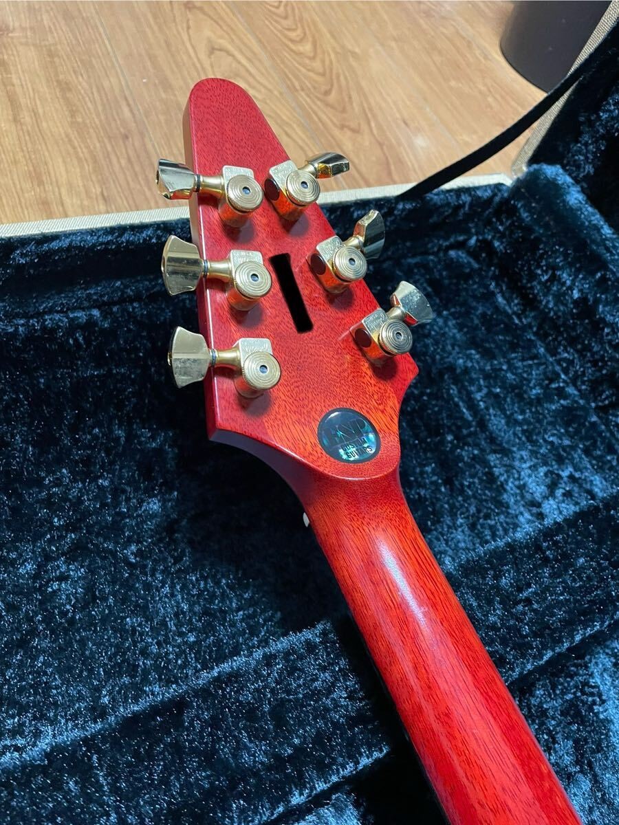 Tak Burst Esp Custom Made Flying V Jacaranda Fingerboard