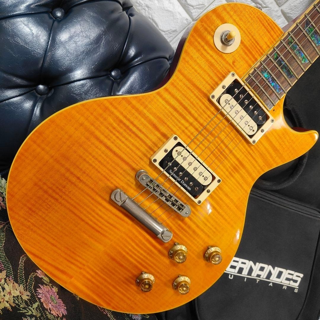 BURNY Super Grade Les Paul type W/Gig bag Electric Guitar Used From Japan