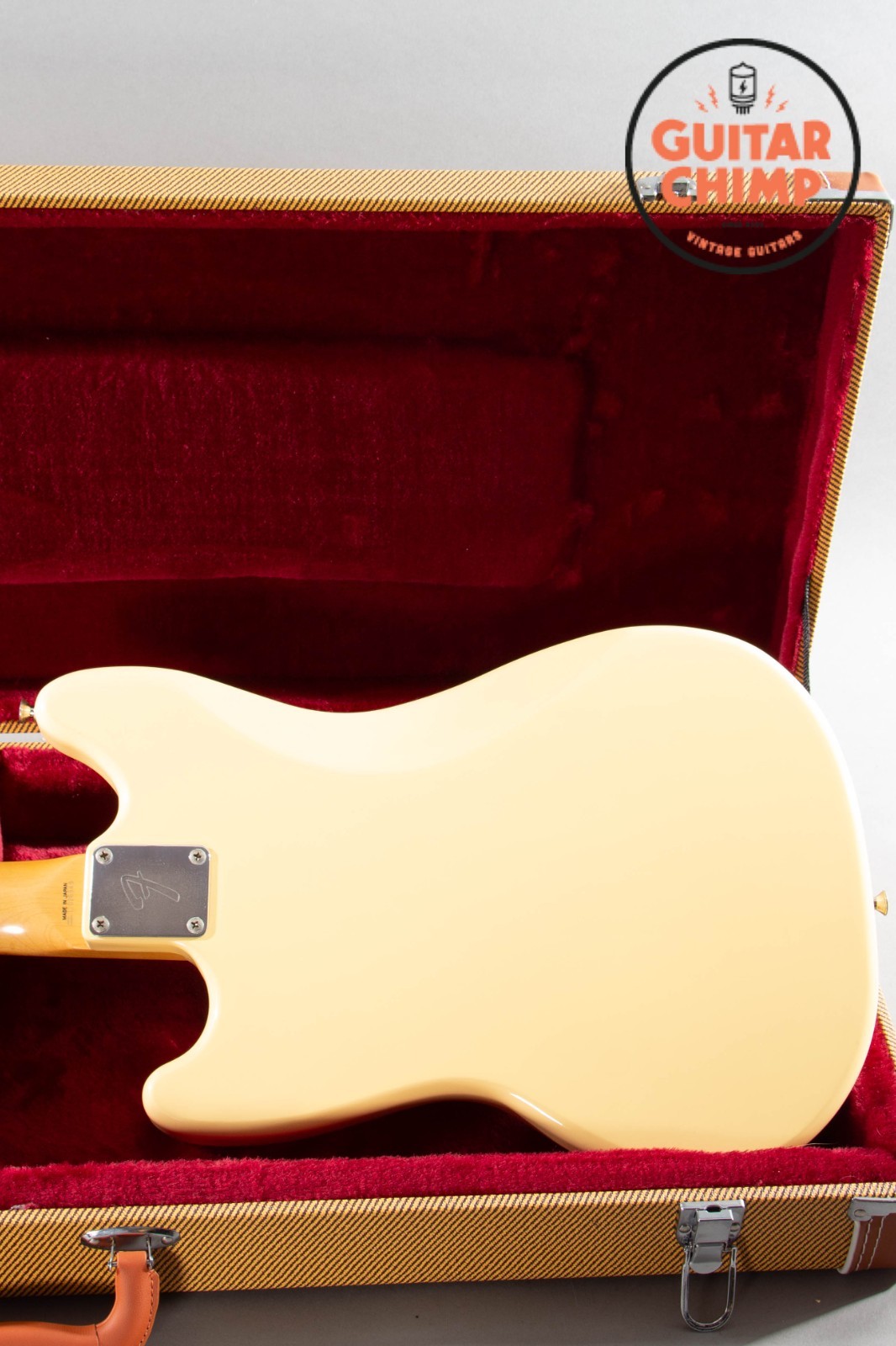 1995 Fender Japan MIJ MG69 ’69 Mustang Vintage White FujiGen Tweed HSC