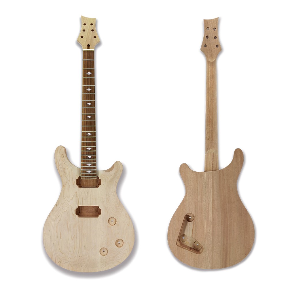 Electric Guitar Kit Maple Body and Mahogany Rosewood Neck Nice Inlaid