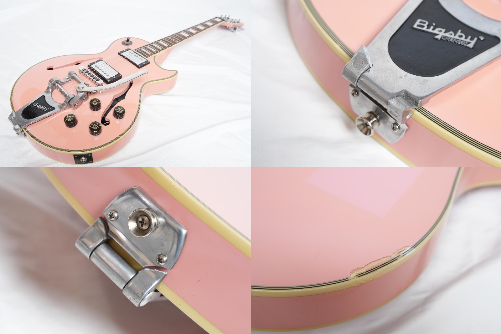 BURNY PLC-70PP Pink Swanky Spider Limited Edition Les Paul Custom(Some defects)