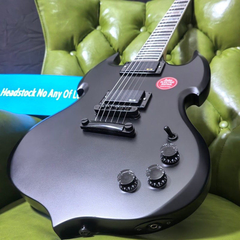 Audio Viking matte black electric guitar ABR bridge Abalone Inlay bone nut