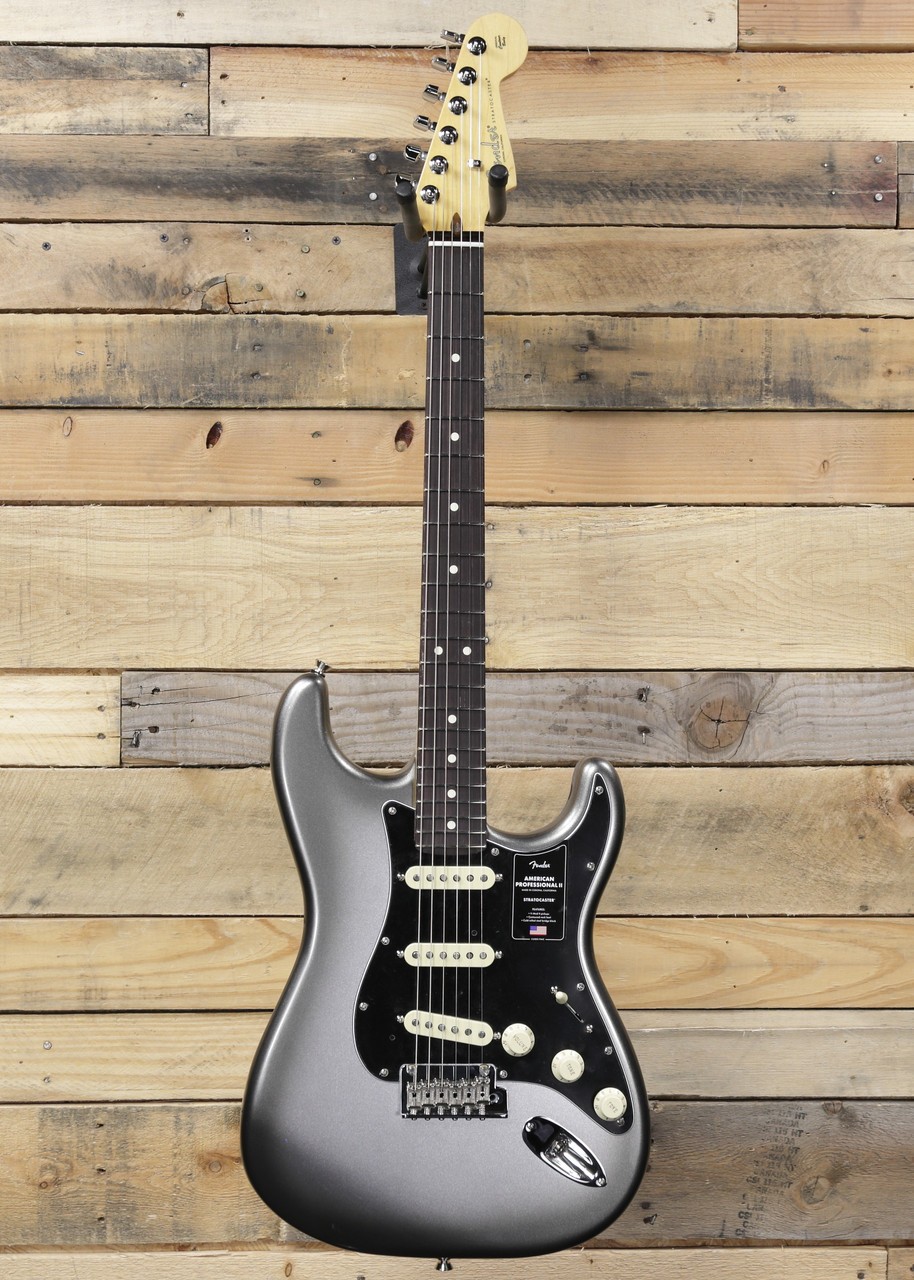 Fender American Professional II Stratocaster Electric Guitar Mercury w/ Case