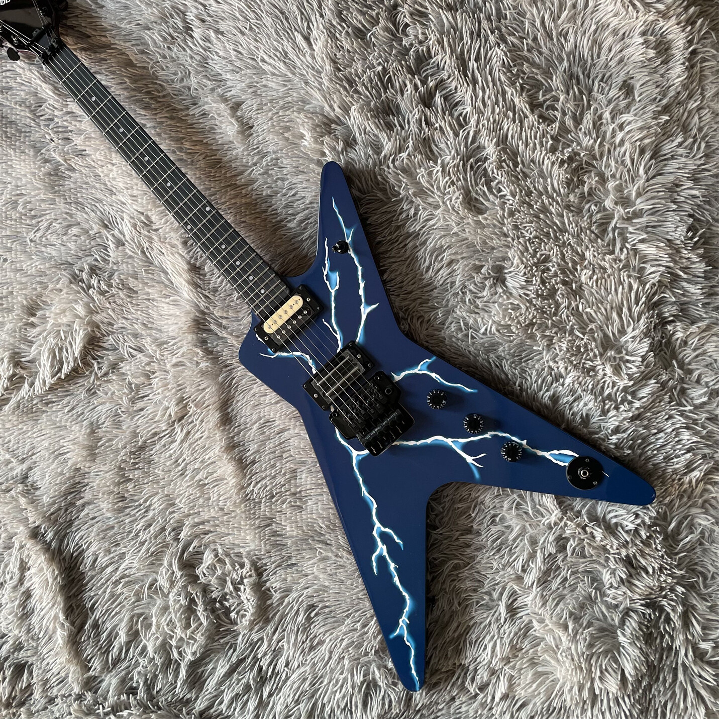 Custom Dimebag Darrell Rebel H-H Pickup FR Bridge Rosewood Freteboard Blue
