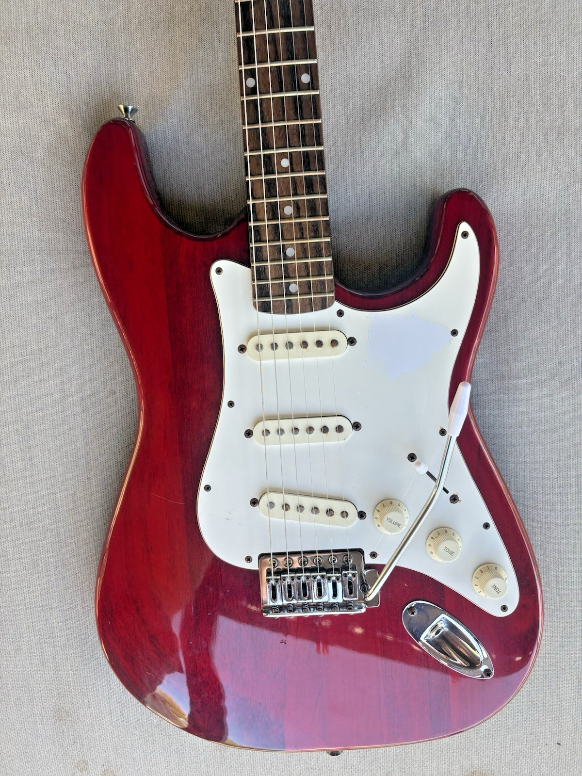 Vintage 1990s Samick LS-10/TC Stratocaster Electric Guitar – Transparent