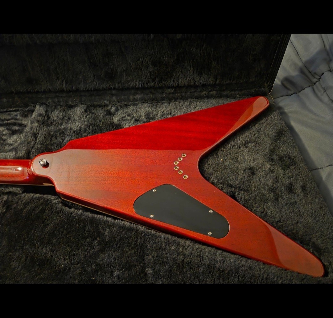 Dean USA Custom Shop V Patents Pending Trans Cherry Sunburst 2020
