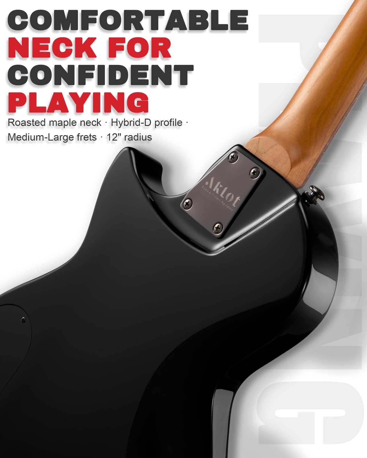 AKLOT 24-Fret Electric Guitar Kit, 40 inch Single Cut (LP Style), Modern Playabi