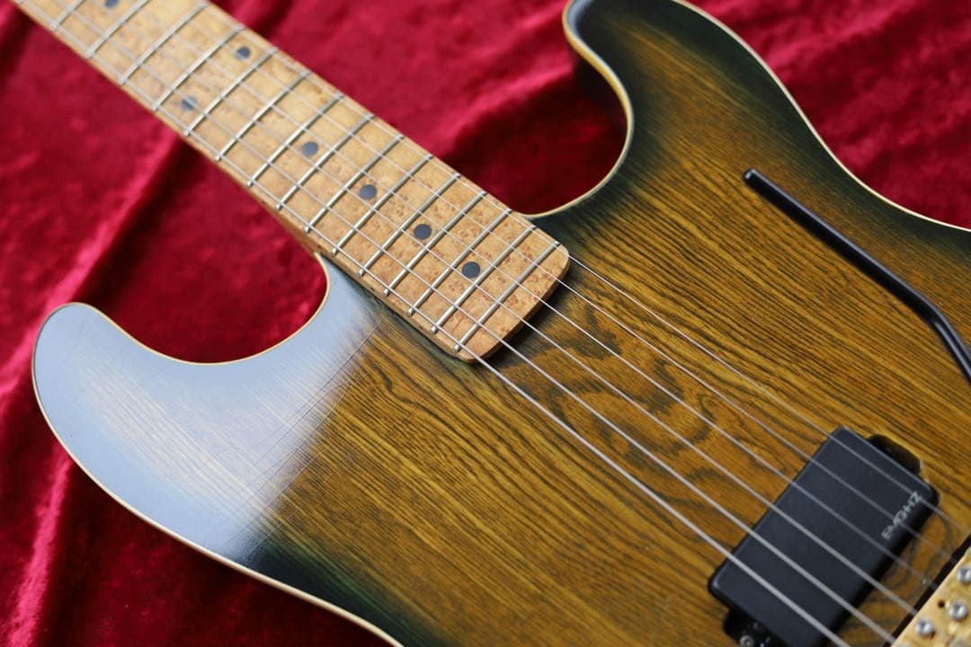 Electric Guitar Schecter Custom 1980s Green Burst Made in Japan