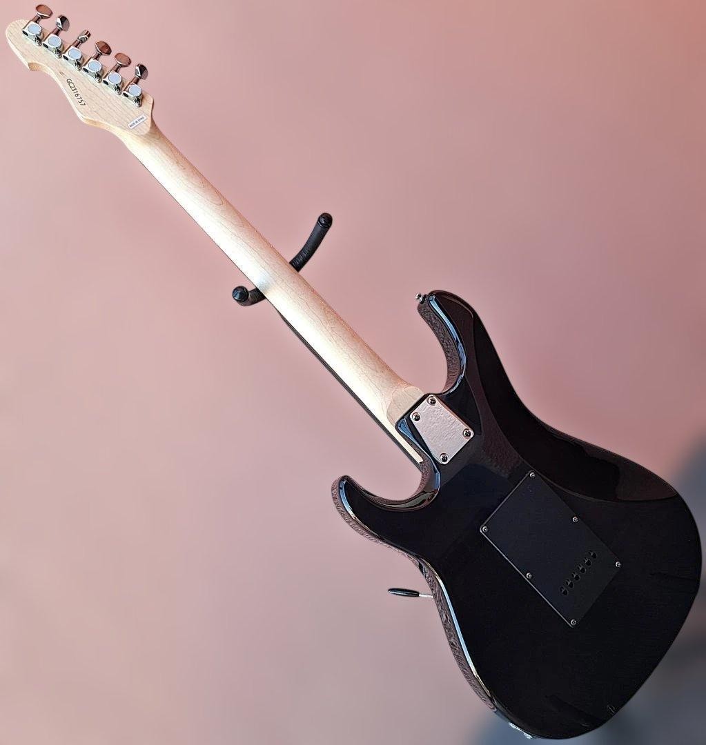 GrassRoots G-SNAPPER-CTM P ESP Flamed Maple Veneer Electric Guitar Black Gray