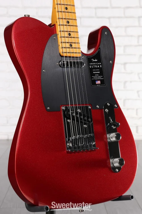 Fender American Ultra II Telecaster Electric Guitar – Sinister Red with Maple