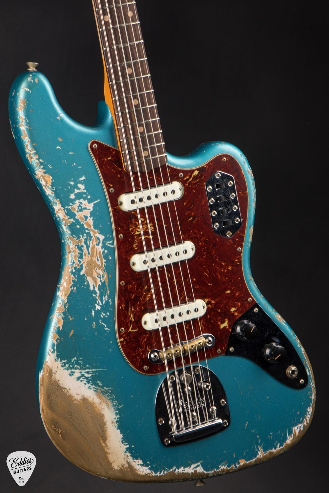 Fender Custom Shop 1962 Bass VI Super Heavy Relic – Super Faded Ocean Turquoise/