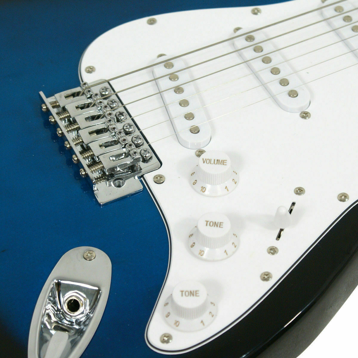 Full Size Electric Blue Guitar with Amp, Case and Accessories Pack For Beginner