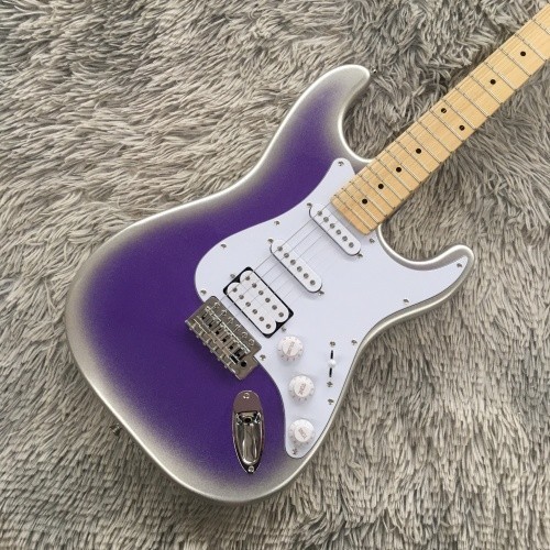 Metallic Purple S&T Electric Guitar S-S-H Pickups Maple Fretboard Chrome Parts