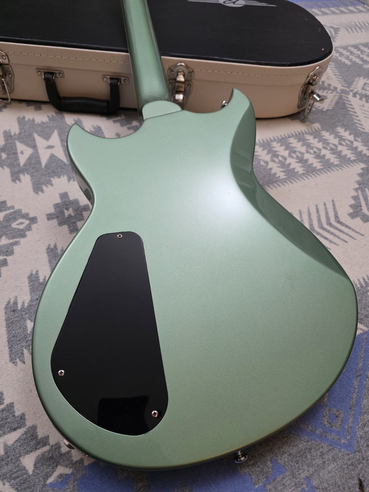 Reverend Sensei Jr Electric Guitar Metallic Sage Green P90 w/ Hard Case Rare