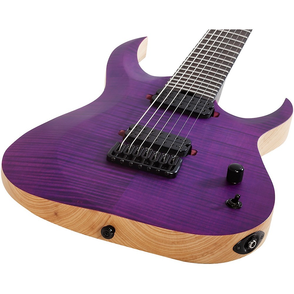 Schecter Guitar Research John Browne Tao7 Electric Guitar Satin Trans Purple