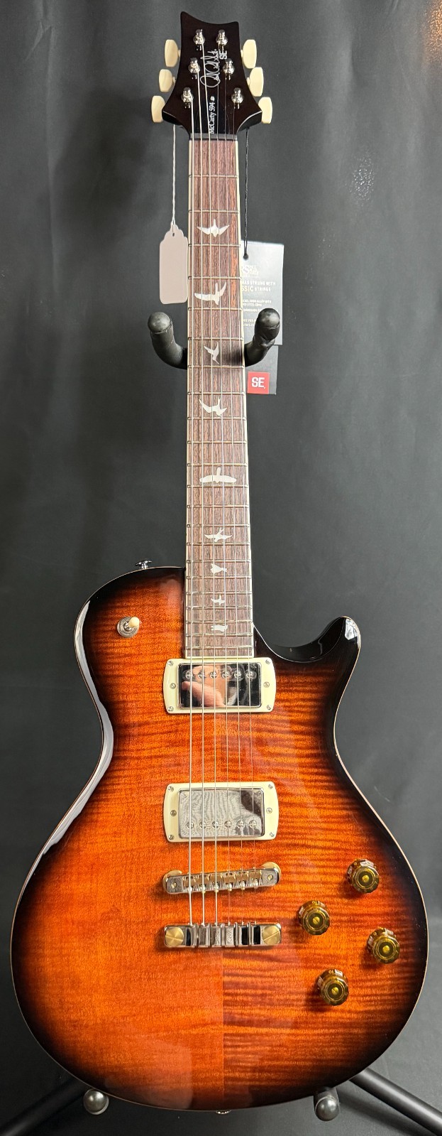 PRS SE McCarty 594 Singlecut Electric Guitar Black Gold Burst w/ Gig Bag