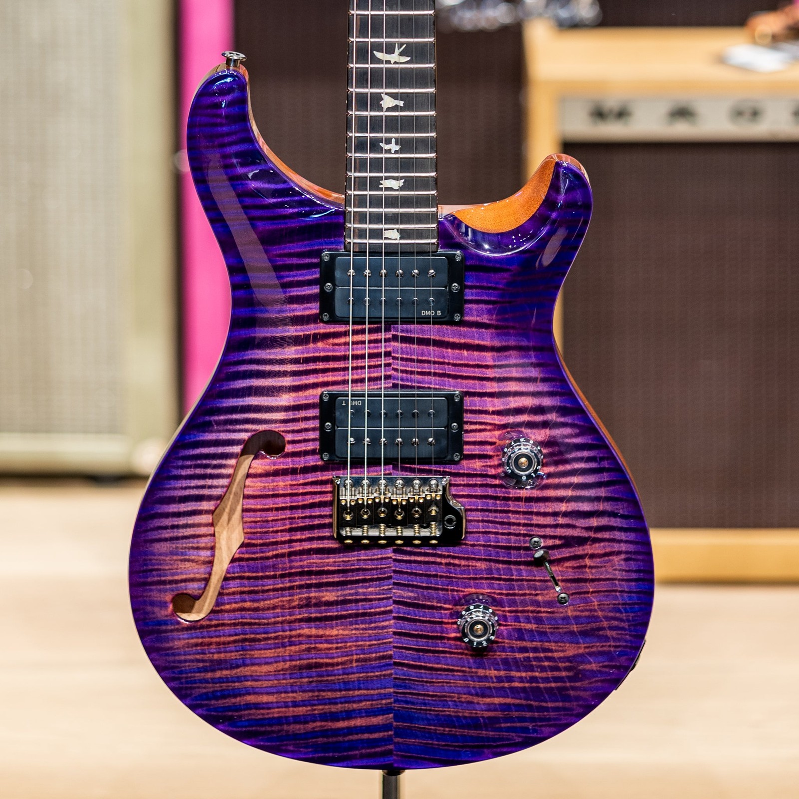 PRS Custom 24 Semi-Hollow Artist Top – “Sprayer’s Choice” Fuchsia Burst