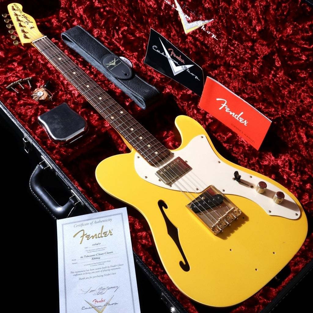 Fender Custom Shop MBA Custom 60s Thinline Telecaster CC Bamboo Yellow Copper Mi