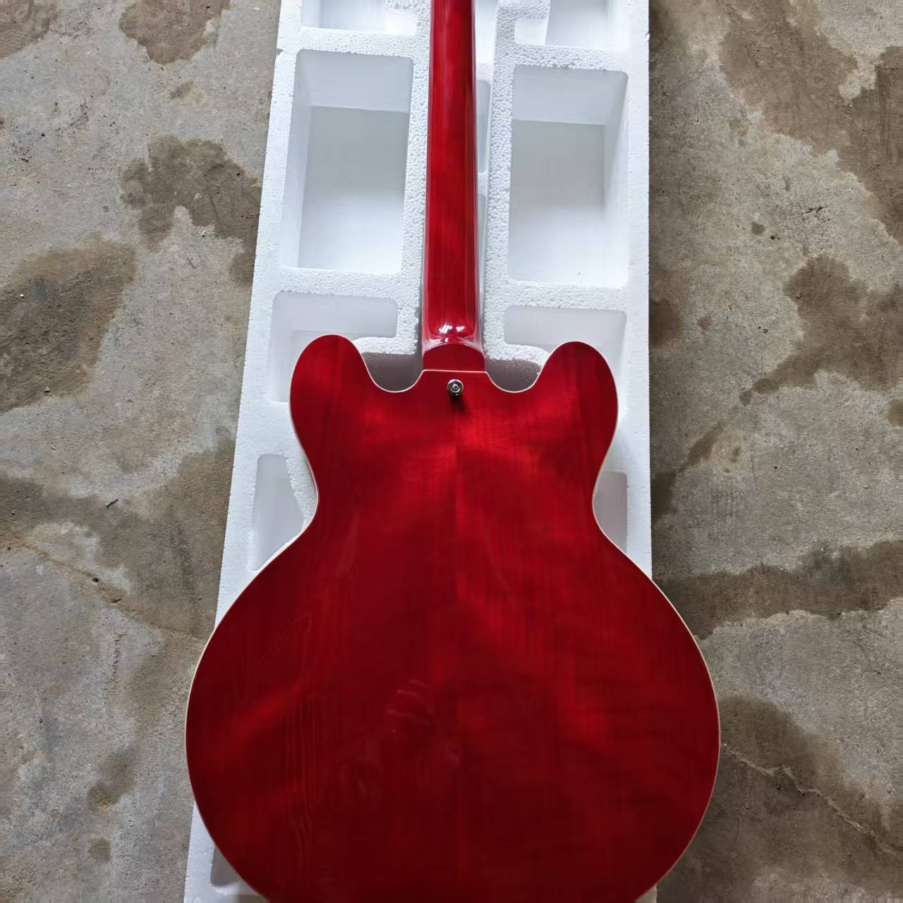 335-style Semi-hollow Cherry Red Jazz Electric Guitar HH Pickups 6Strings ShipUS