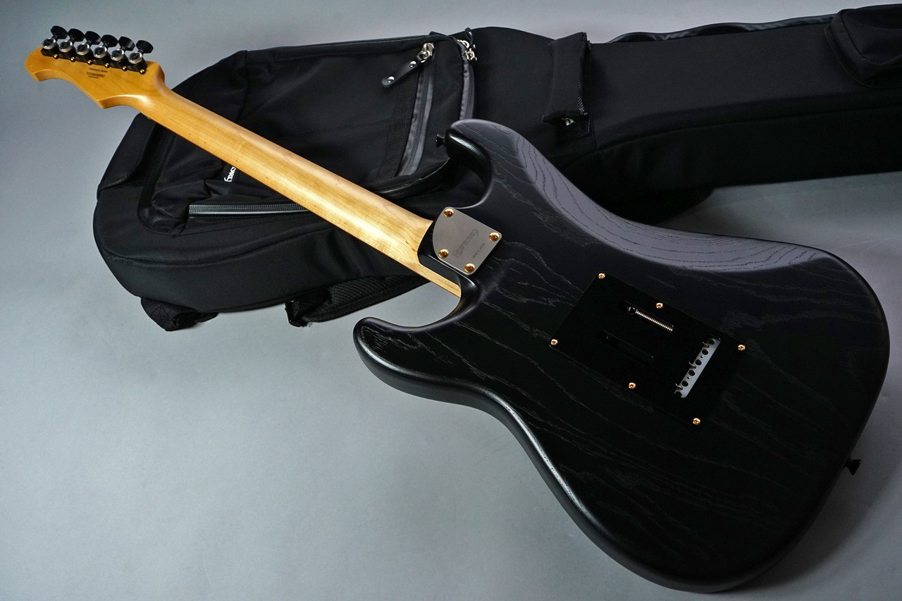 HISTORY HST Ash/Black Open Pore Electric Guitar, 25.5″ Scale Used