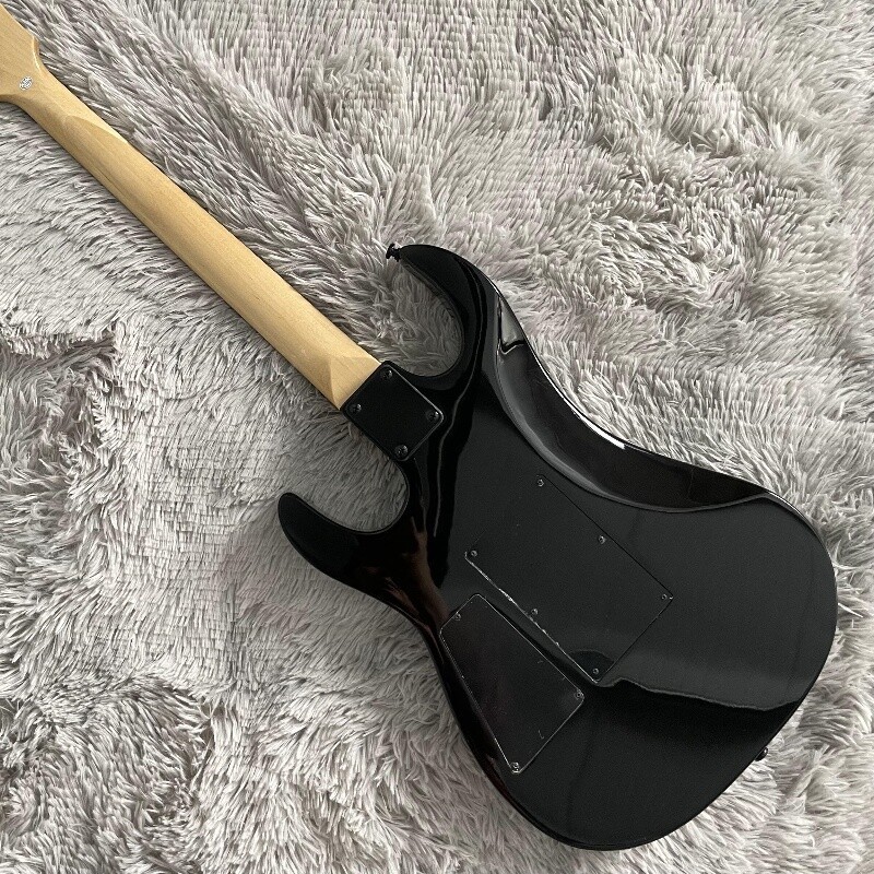 Special Shaped Electric Guitar Gunslinger Solid Body Black FR Bridge Free Ship