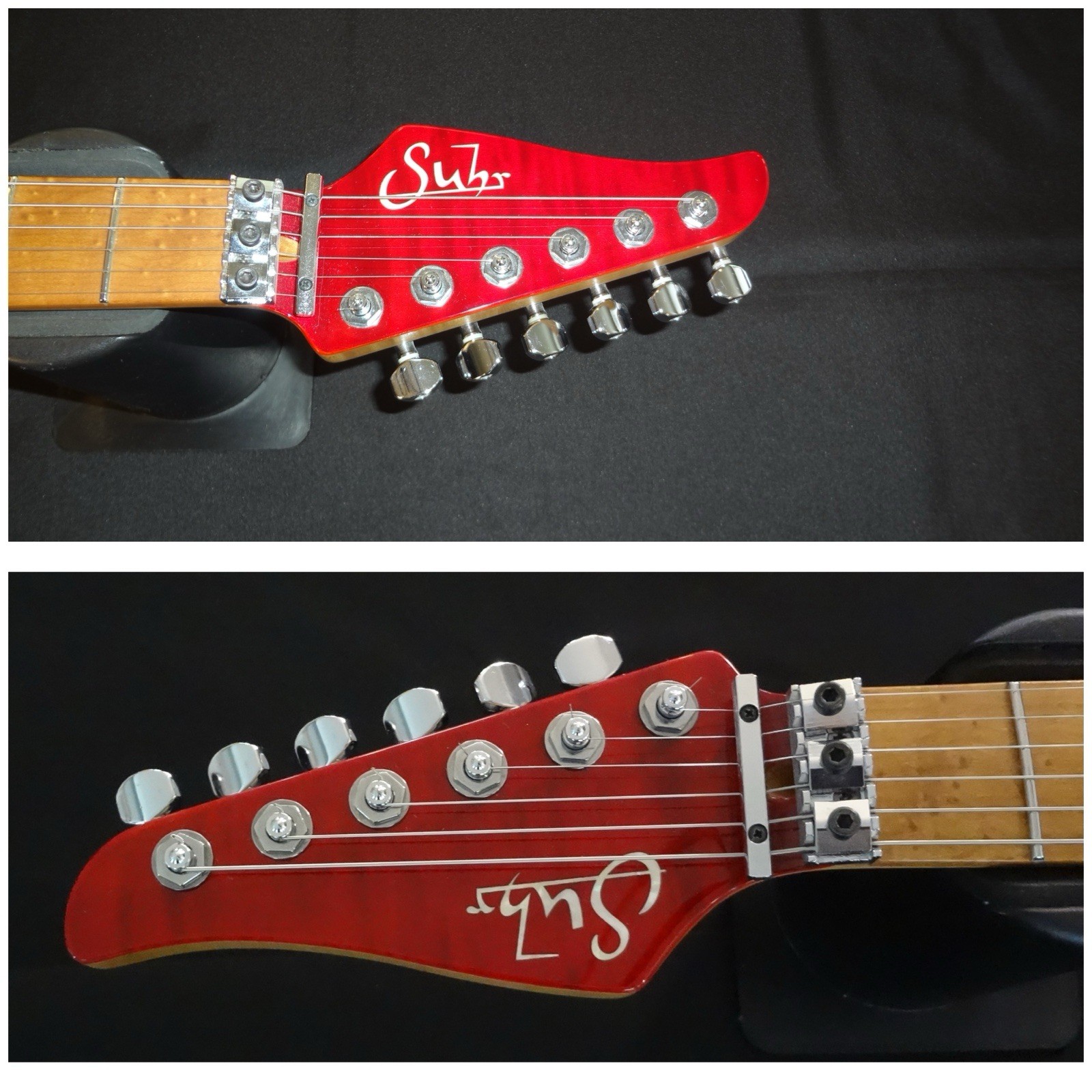 Suhr Modern Trans Red Quilt Maple Top – Roasted Birdseye Neck – Gotoh Floyd Rose