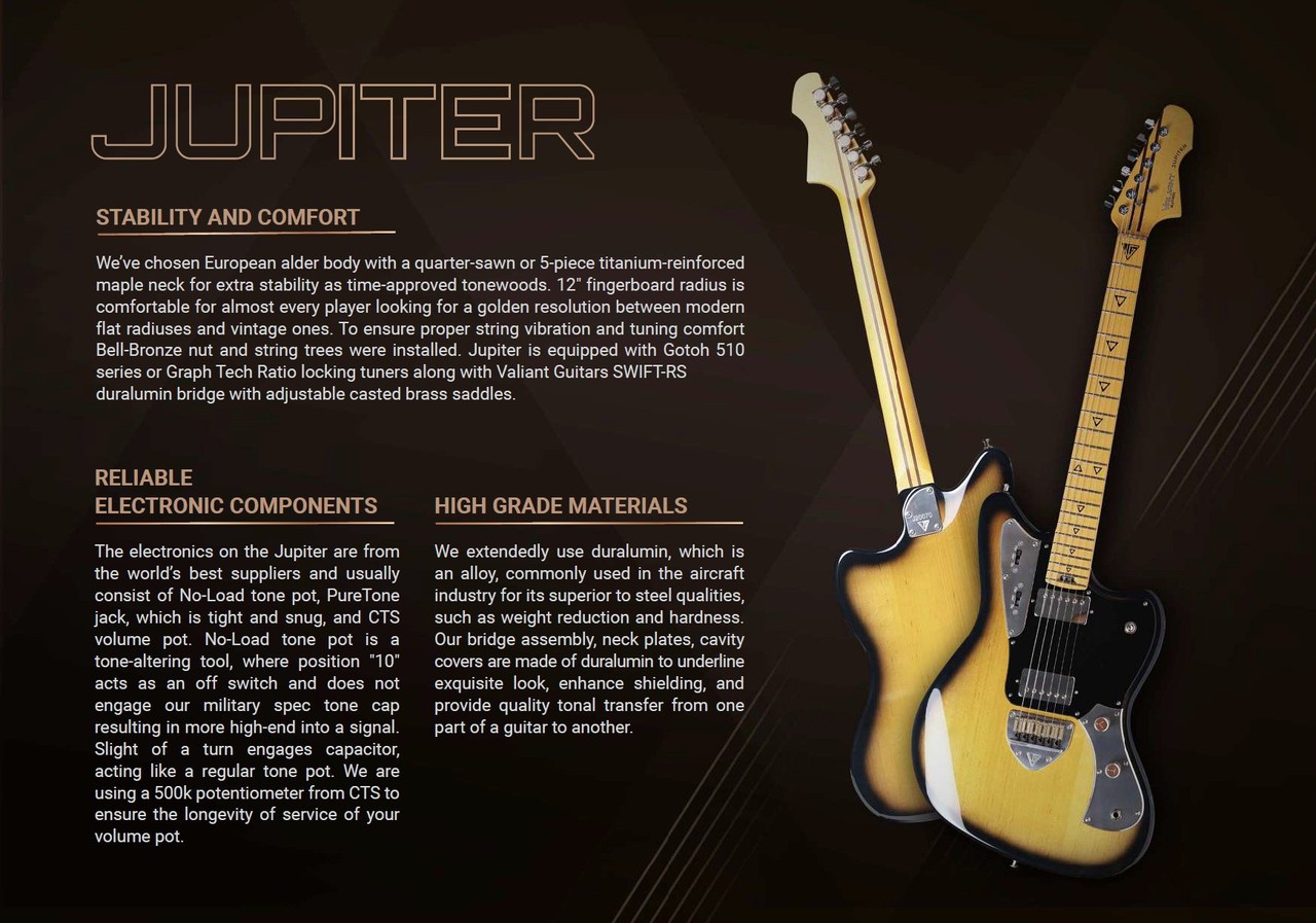 Valiant Jupiter Tokyo Fall Electric Guitar – Made in Ukraine